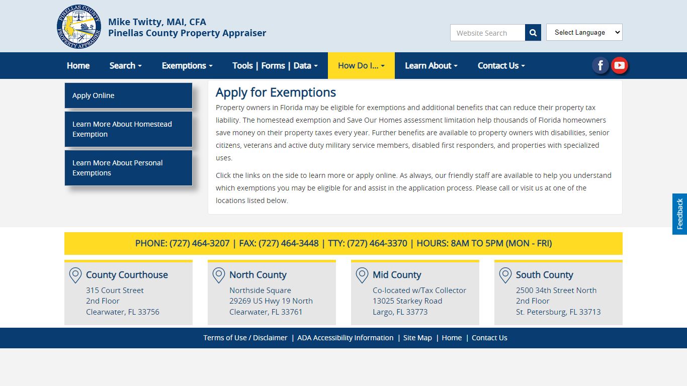Apply For Exemption | Pinellas County Property Appraiser - pcpao